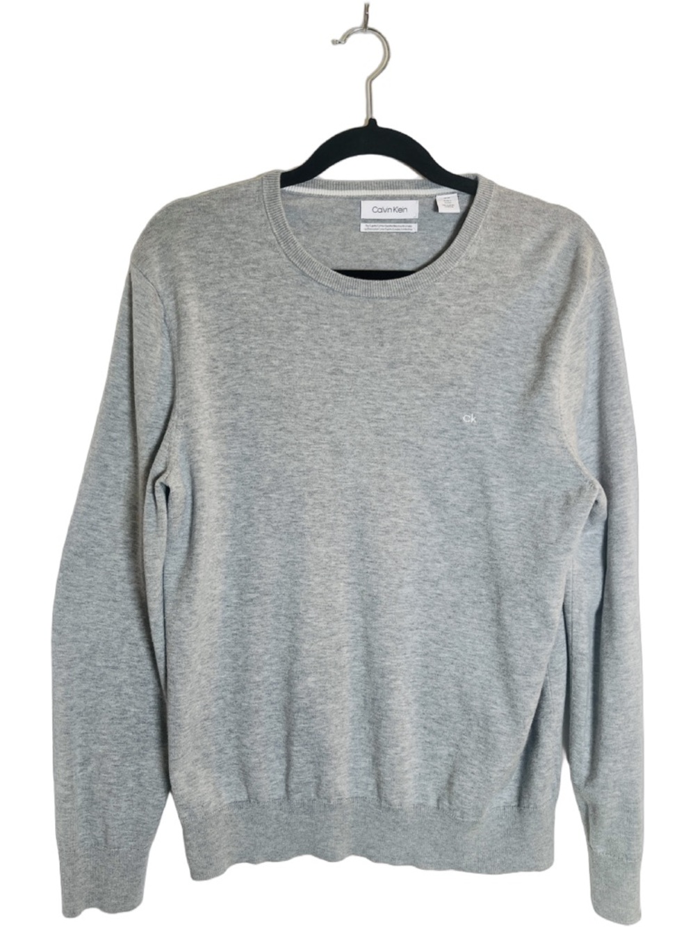 Calvin Klein Light Grey Men’s Crewneck Sweater, Size M